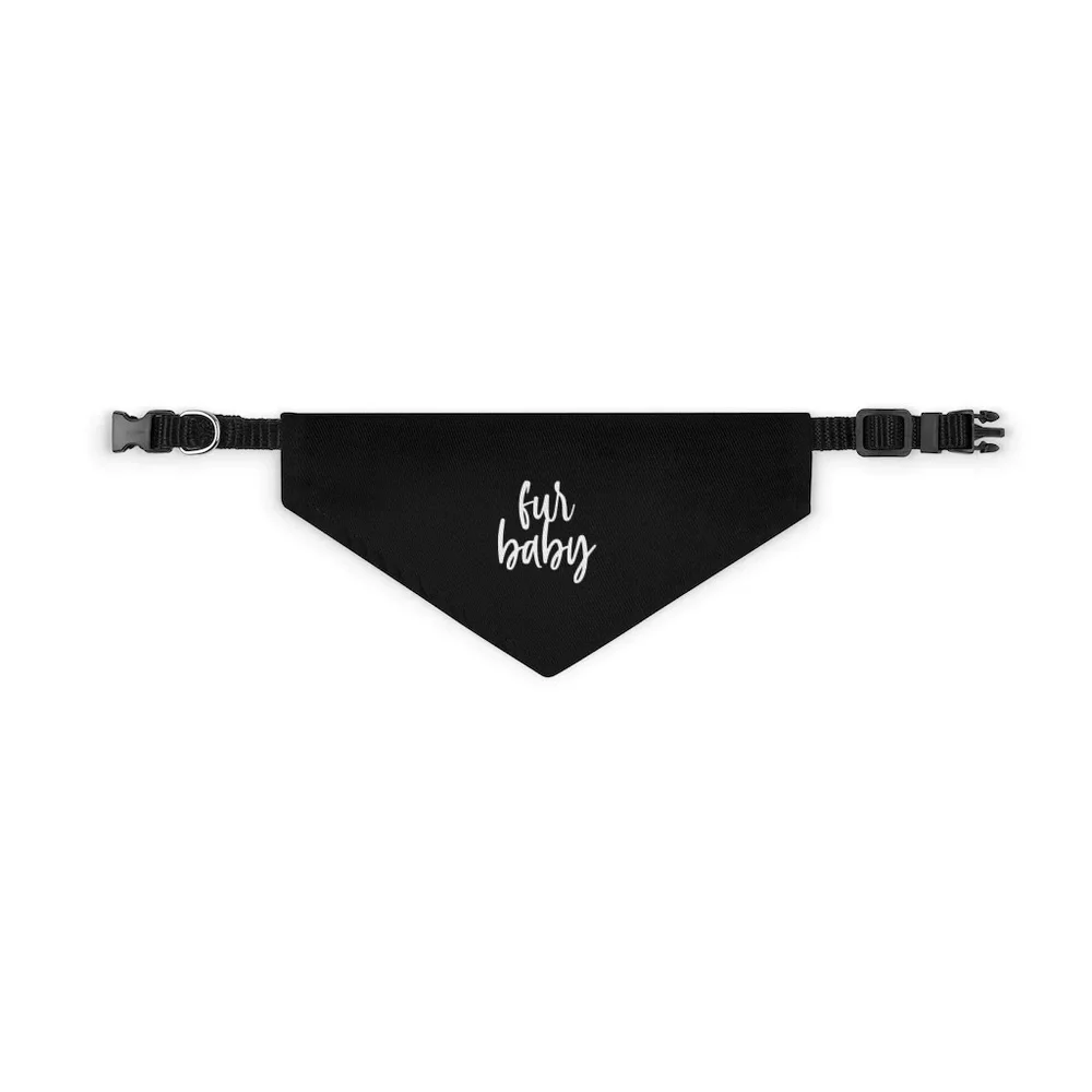 Fur Baby Black Pet Bandana Collar